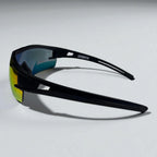 Sprinta Performance løbebriller set bagfra – sort stel og orange spejllinse med aerodynamisk design, ideel til løb og træning med stabil pasform og høj komfort.